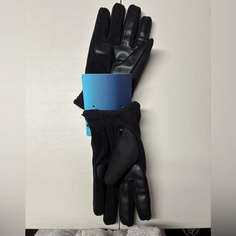 Isotoner Black SmartTouch Gloves XL. NWT - Picture 3 of 3